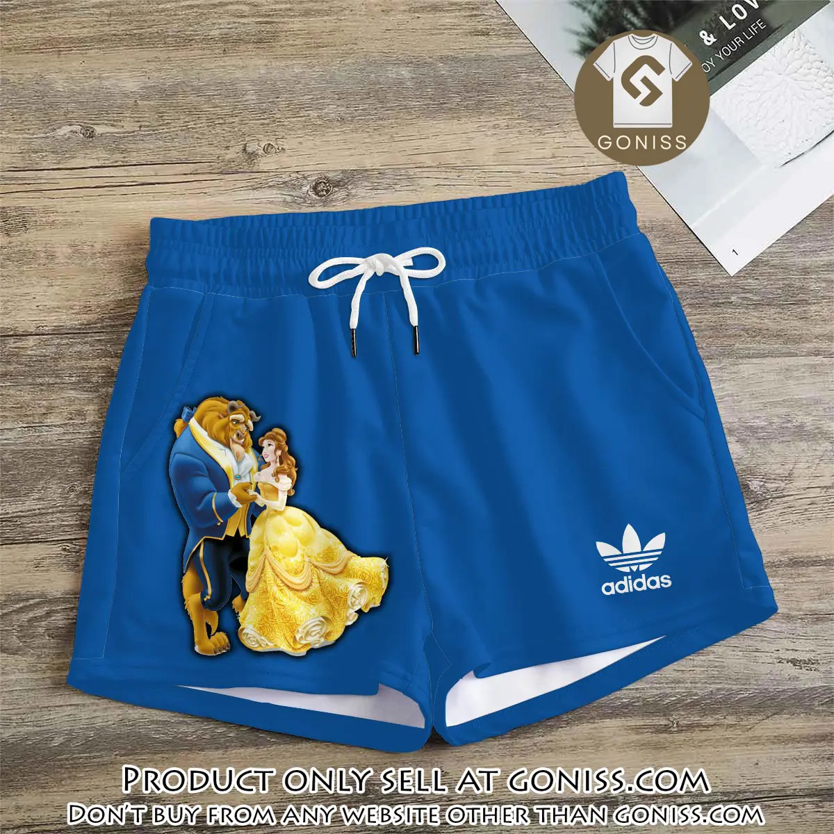 Premium beauty and the beast in adidas women shorts lady beach shorts wms1077 gn1227887